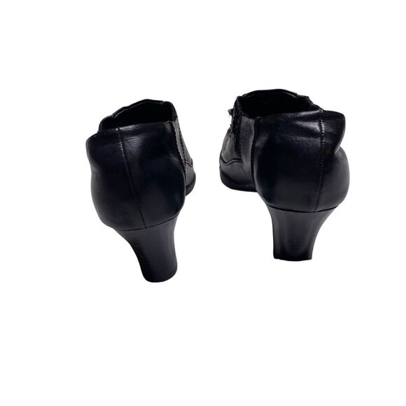 Aerosoles Black Slip On Square Toe Heeled Booties Womens Size 8B Office - Picture 7 of 11